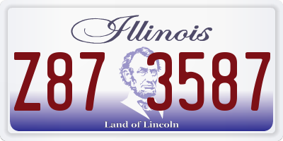 IL license plate Z873587