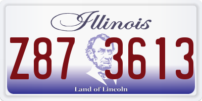 IL license plate Z873613