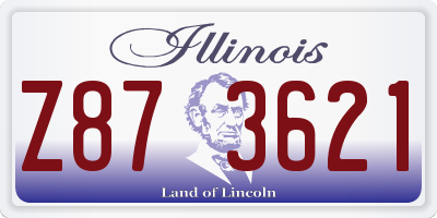 IL license plate Z873621
