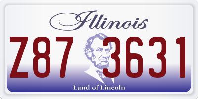 IL license plate Z873631
