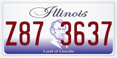 IL license plate Z873637