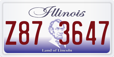 IL license plate Z873647