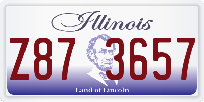IL license plate Z873657