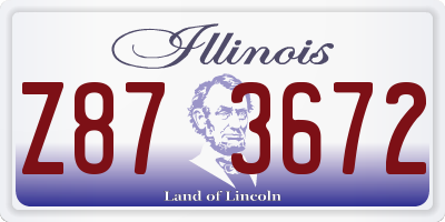 IL license plate Z873672