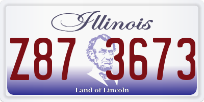 IL license plate Z873673