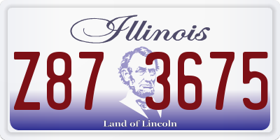IL license plate Z873675