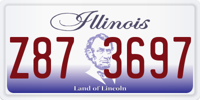 IL license plate Z873697