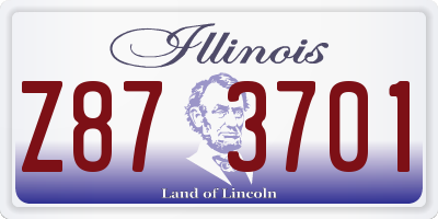 IL license plate Z873701