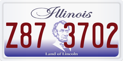 IL license plate Z873702