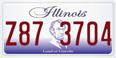 IL license plate Z873704