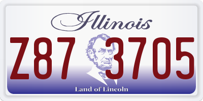 IL license plate Z873705