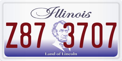 IL license plate Z873707