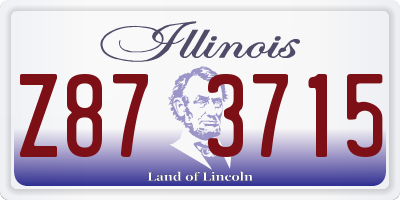 IL license plate Z873715