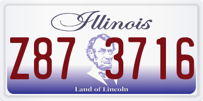 IL license plate Z873716