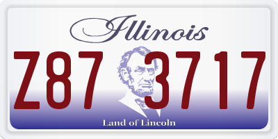 IL license plate Z873717