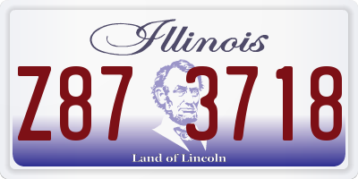 IL license plate Z873718