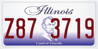 IL license plate Z873719
