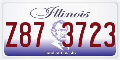 IL license plate Z873723