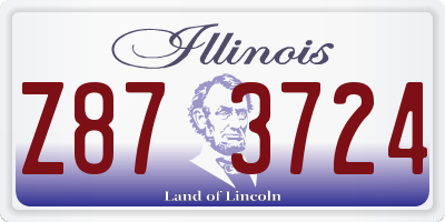IL license plate Z873724