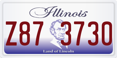 IL license plate Z873730
