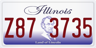 IL license plate Z873735