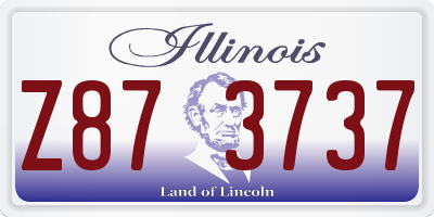 IL license plate Z873737