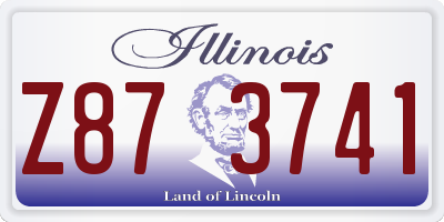 IL license plate Z873741
