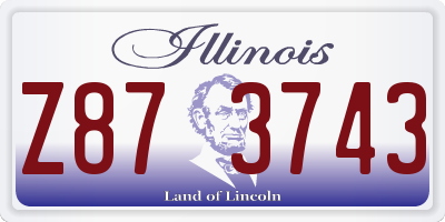 IL license plate Z873743