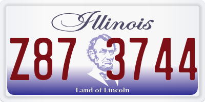 IL license plate Z873744
