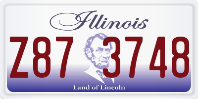 IL license plate Z873748
