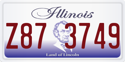 IL license plate Z873749