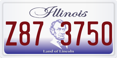IL license plate Z873750