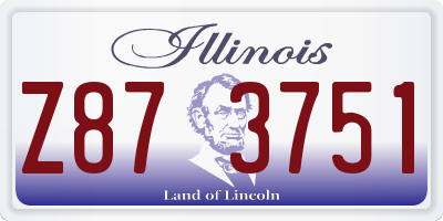 IL license plate Z873751