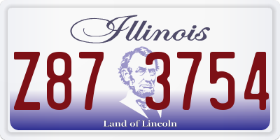 IL license plate Z873754
