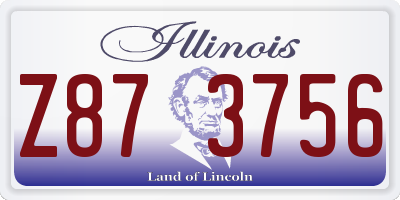 IL license plate Z873756