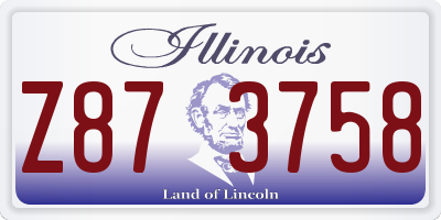 IL license plate Z873758