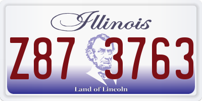 IL license plate Z873763