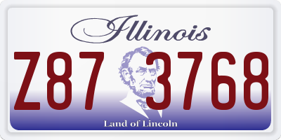 IL license plate Z873768