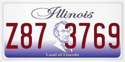 IL license plate Z873769