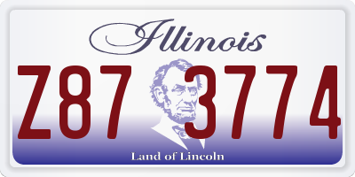 IL license plate Z873774