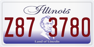 IL license plate Z873780