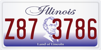 IL license plate Z873786