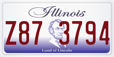 IL license plate Z873794