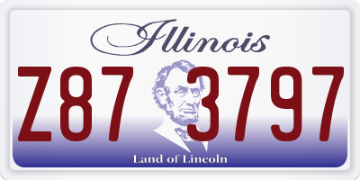 IL license plate Z873797