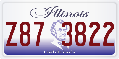 IL license plate Z873822