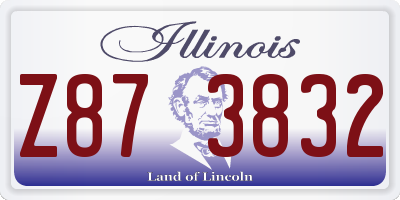 IL license plate Z873832