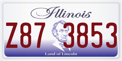 IL license plate Z873853