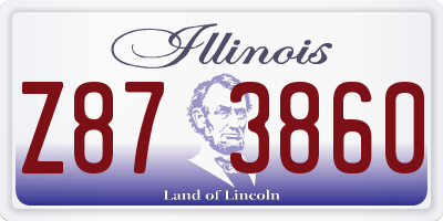 IL license plate Z873860