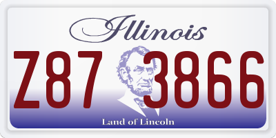 IL license plate Z873866