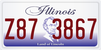 IL license plate Z873867